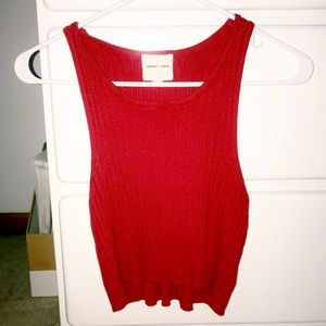 Silence + Noise cropped ribbed tank top